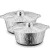 Import different  capacity round chafing dish take-out package aluminum tin foil paper pot from China