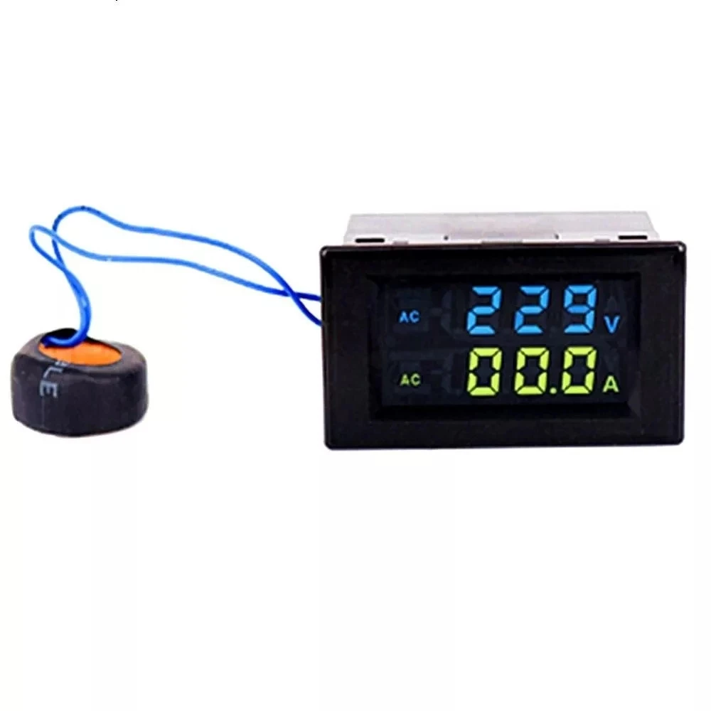 Digital AC Voltage Meters 100A 80~500V Voltmeter Ammeter Current Amps Volt Meter LCD Panel Monitor