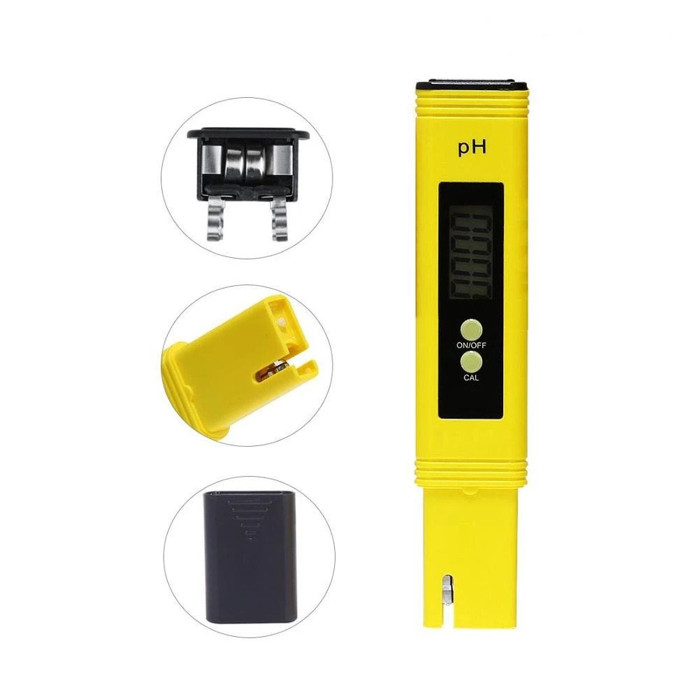 Digital PH Meter, 0.01 PH High Accuracy Pocket Size PH Meter/PH Tester with 0-14.0 Measuring Range, Water Quality Tester