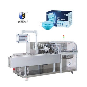 Disposable mask box cartoning machine with automatic open box packaging