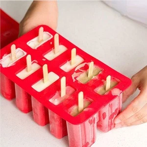 DIY 10 Cavity Frozen Ice Pop Maker Grid Ice Cream Box Silicone Popsicle Molds