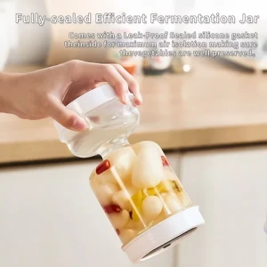 Dry Wet Separation Pickle Jar Hourglass Pickle Jar Food Storage Container Convenient Home Use Sealed Olives Kimchi jar kitchen