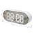 Import Dual USB Alarm Clock Digital Mirror Surface Dimmer Large LED Display Snooze Sleep Time Mirror Clock from China