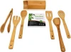 Eco Friendly Kitchen Cooking Tools Bamboo Spatulas Set Pack 6 7 8  Pieces Wood Wooden Utensil Cookware Set 100% Natural Utensils