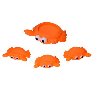 Eco-friendly silicone bath toys for custom vinyl toy rubber toy animals for bath