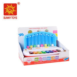 Educational colorful instrument toy piano with light
