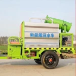 Electric tricycle mounted water mist fogging gun agricultural sprayer