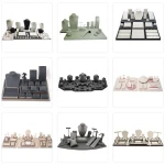 Elegant High End Luxury Necklace Leather Wood Watch Bracelet Oem/odm Jewelry Stand Display Set