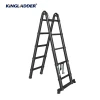 EN131hot sale KT160D lightweight aluminum folding ladder in full black