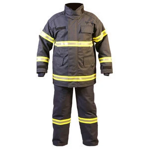 EN469 Navy Blue Dupont Nomex Aramid 4 Layers Fireman Uniforms