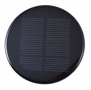 Epoxy Resin PET Laminated Mini Round Solar Panel 5.5v 6v 3v 0.5w 1w 2w For LED Light