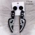 Import ERS430ER1077(1pair) Halloween Dangle Earrings Holiday Statement Skull Knife Acrylic Jewelry from China