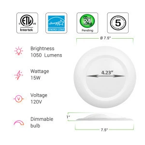 ETL led dimming disk recessed low profile 6inch led down light