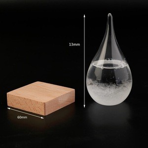 European Glass Creative Stylish Desktop Drops Storm Class Crafts Water Shape Weatherstorm Forecast Bottle Barometer