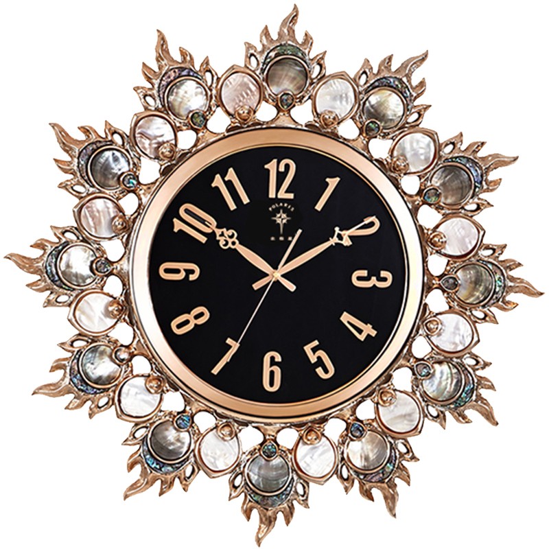 European handmade elegant delicate pearl shell wall clock