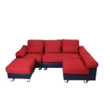 European style upholstery reclinable 3 seater modern gray fabric sectional couch living room sofa set