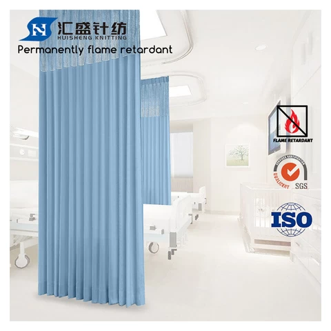 Exam room fire retardant partition clinic cubical privacy medical polyester hospital curtain fabric
