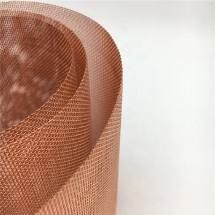 Expanded Faraday Cage Red Copper Wire Shielding Mesh With 16 Mesh Number