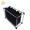 factory Customized creative rectangular colorful best laundry cart with wheels