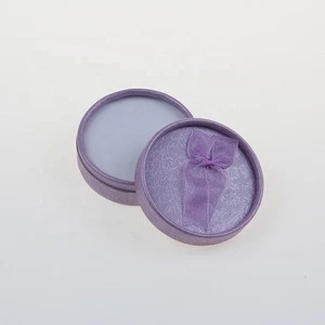 Factory Direct Round Ring Box Bow-Knot Wedding Jewelry Packaging Gift Box Showcase Display