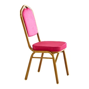 Factory direct sales high-end Hotel Velvet banquet chair plastic sponge chair metal dining chair