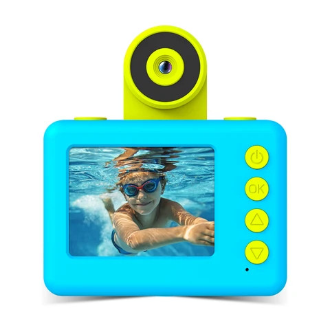 Factory IP67  Kids Underwater Camera with 2.0 LCD Waterproof Kids Camera ,Rechargeable Rotating Diving Camera for Boys