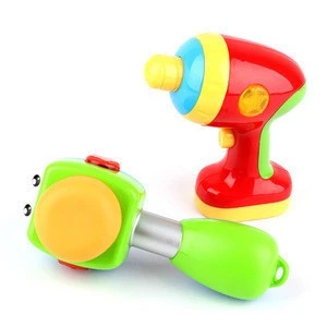 Factory newest plastic colorful educational pretend baby suitcase mini tool toy