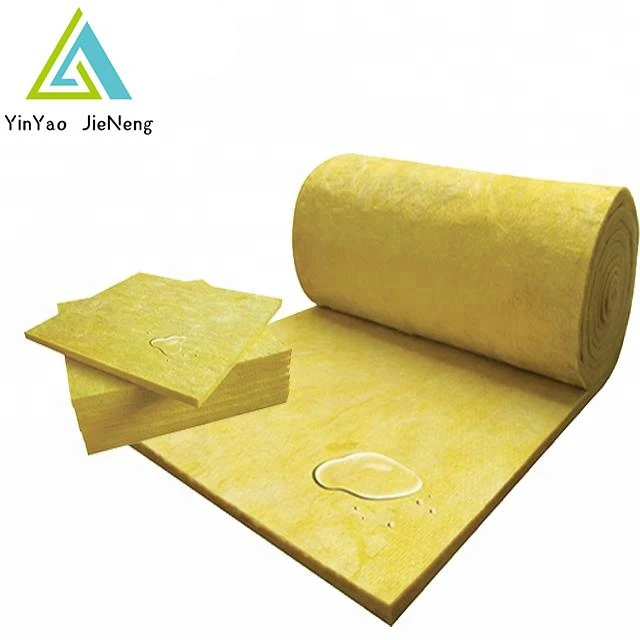 Factory price Prefabricated houses roofing fire 25mm 50mm wool products rigid foil glass wool for roof insulation