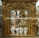 Farmhouse stone stove traditional antique mantel marble fireplace