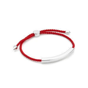 fashion bracelets custom silver bar engraved statement braided cord adjustable bead slider rope bracelet for women men couple