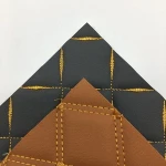 fashion Different color embroidery PVC leather for car seat cover usage