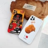 Fashion hamburger chips Silicone Soft Phone Case Wholesale for iPhone 12 Pro XR X Xs Max 8 7 Plus SE  IMDCases Soft Back Cover