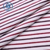 Fashion Style Knitting Feeder Stripe Yarn Dyed Poly Cotton French Terry Cloth Fabric