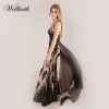 Fashion women black lace evening dress bulk wholesale chiffon maxi dresses