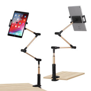 Flexible Rotating Mount 118 cm Metal Long Arm Tablet Stand Desktop Clip Phone Holder