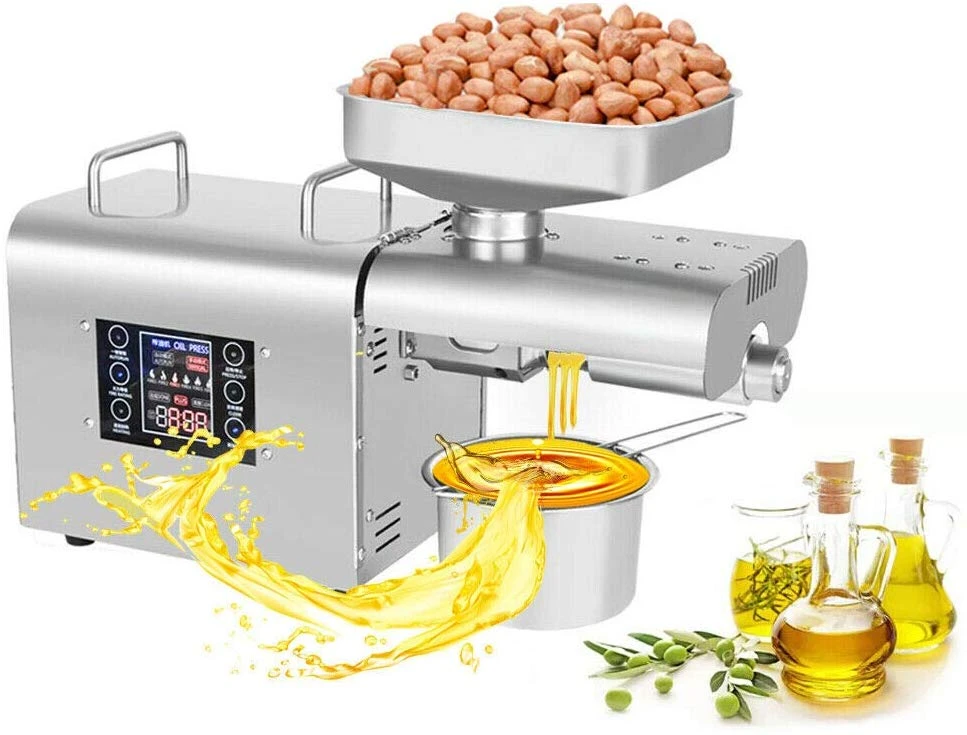 Food Grade 304 Stainless Steel Kitchen Nut Seeds Linseeds Oil Expeller Automatic Oil Press Machine Oil Press Extractor