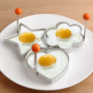 Food Grade Stainless Steel Fried Egg Rings Heart Shape Egg Mold For Kitchen
