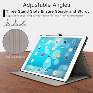For iPad Pro 12.9 Cover,Business Slim Leather Folding Stand Folio Cover For New Apple iPad Pro Tablet With Auto Wake / Sleep