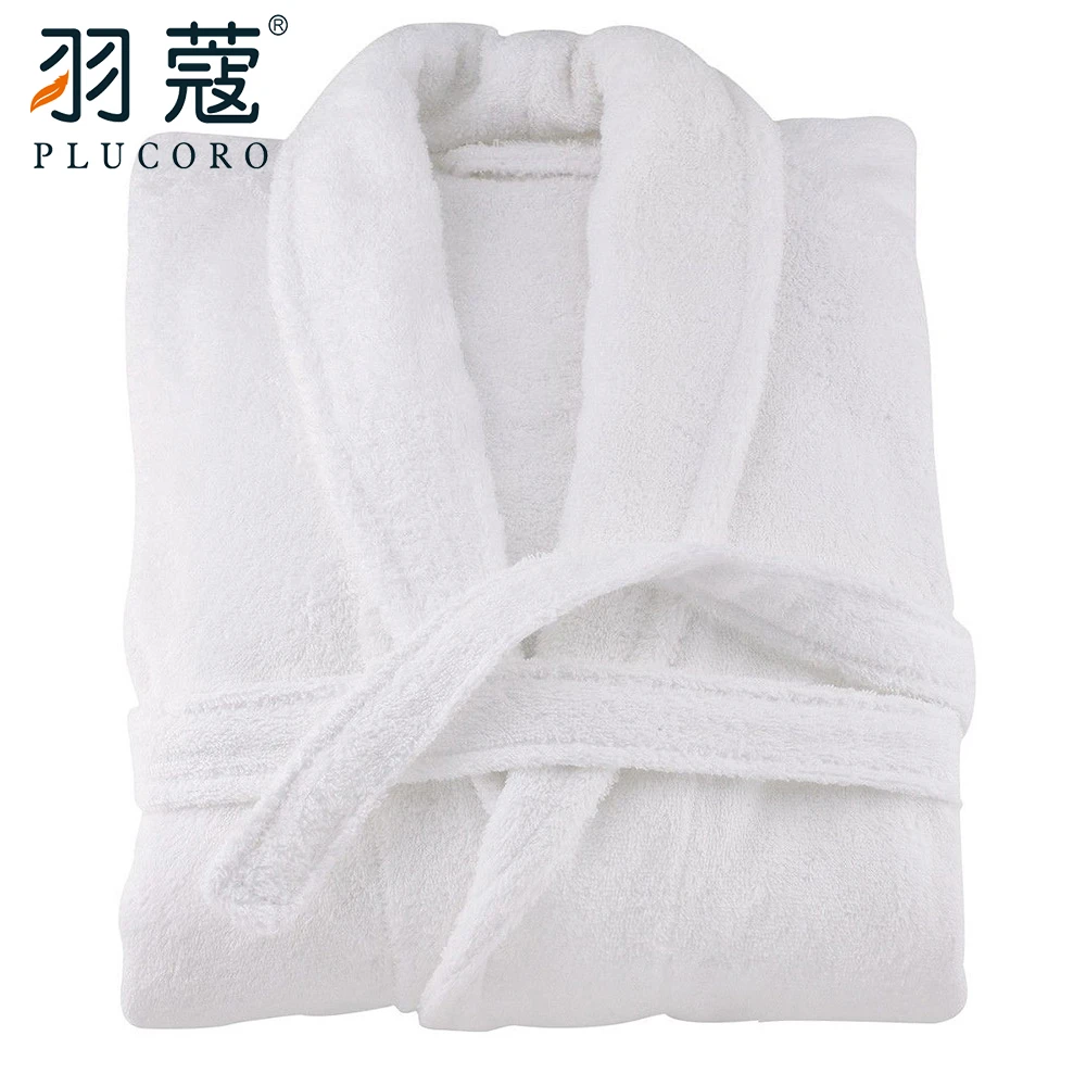 Foshan Wholesale Hotel Robes With Embroidery Logo Soft And Thick White Coral Fleece Bathrobes