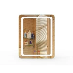 Free Customized Furniture Decor Wall Rectangle LED Illuminated Lighting Smart Bath Mirrors