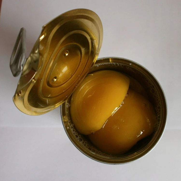 Fresh Canned Yellow Peach Fruit In Halves