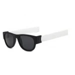 Frog Mirror Wrist Folding Sunglasses Circle Round Sunglasses Polarized For Men and Women Bracelet Outdoor Fold Sun Glasses