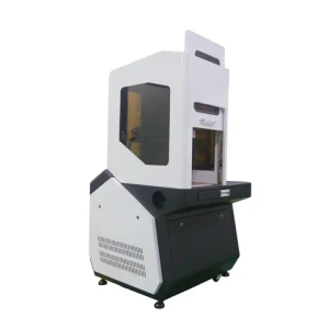 Full Enclosed Static Fiber Laser Marking Machine With Work Table 20w 30w 50w for Metal Plastic Jewelry