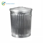 Galvanized Steel Light Duty garbage bin with Lid
