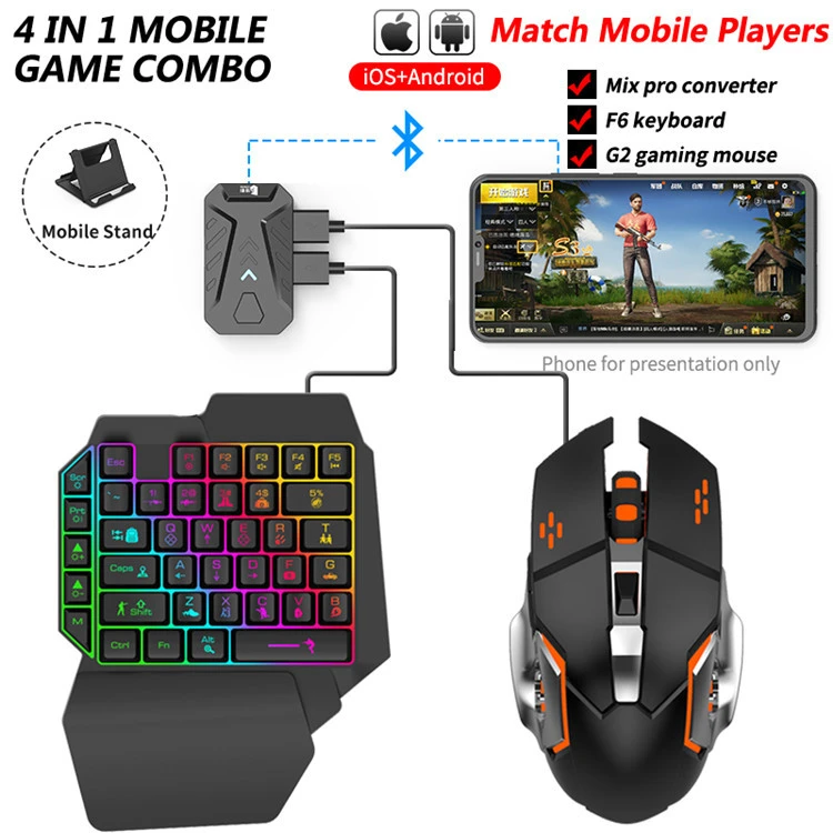 Gamwing Mix pro Mouse &amp; Keyboard Combo Pack for FPS Mobile Games