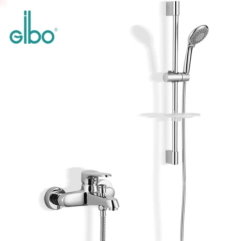 Gibo Wall Mount Brass  Shower Bathtub Tap Bath Shower Faucet