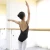 Girls Camisole Black Ballet Dance Leotards Back Cross Mesh Training Dancewear For Children