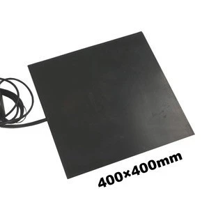 GIULY 3D Printer Silicone Rubber Heater Pad 400*400 Black Heating Pad