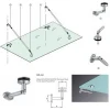 Glass Hardware Awning corner holder Stainless Steel glass spider with Satin Polish PVD Finish