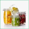 Glass Jar Manufacturer Wholesale 8 oz 16 oz Storage Mason Jars Glass Jam Pickle Jar with Lids